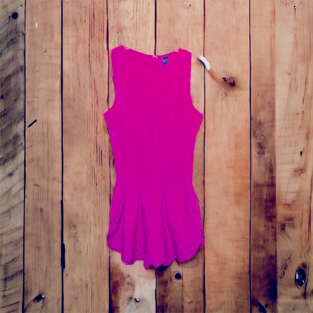 ROMPER, Fuchsia, Sleeveless,